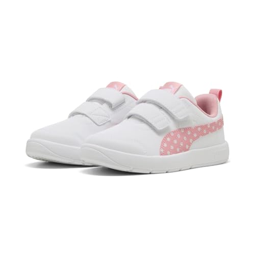 PUMA COURTFLEX V3 Dotty V PS Sneaker, White-PINKSCAPE-Silver Mist, 31 EU von PUMA