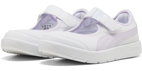 PUMA COURTFLEX V3 LINA V PS Sneaker, White-Lilac Frost, 32.5 EU von PUMA