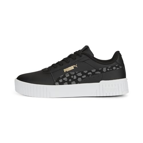 PUMA Carina 2.0 Animal Jr Sneaker, Black cool Dark Grey Gold White, 39 EU von PUMA