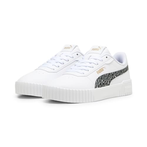 PUMA Carina 2.0 Animal Update Sneakers Teenager, PUMA White-Mineral Gray-PUMA Gold, 35.5 EU von PUMA