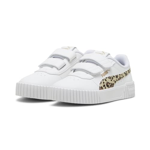 PUMA Mädchen Carina 2.0 Animal Update Sneakers 32White Putty Gold Beige von PUMA