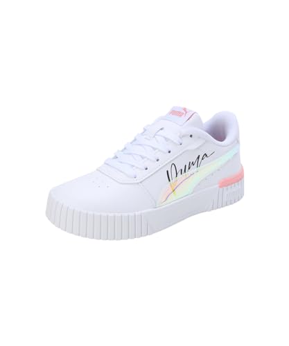 PUMA Carina 2.0 Crystal Wings Jr Sneaker, White Peach Smoothie Black, 37 EU von PUMA