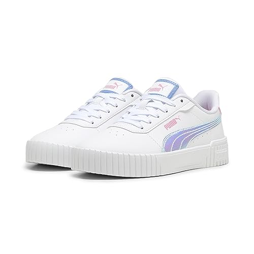 PUMA Sneaker Mädchen, Puma White Blue Skies Fast Pink, 36 EU von PUMA