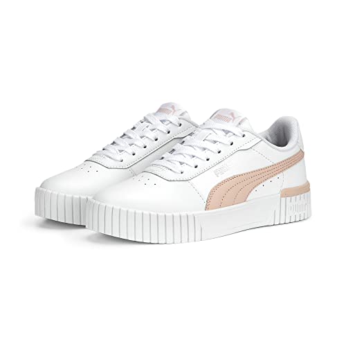 PUMA Carina 2.0 Jr Sneaker, White Rose Dust Silver, 37 EU von PUMA