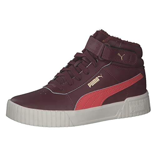 PUMA Mädchen Carina 2.0 Mid Wtr Jr Sneaker, Aubergine Salmon Puma Team Gold, 38 EU von PUMA