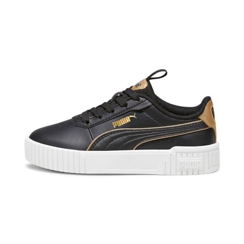 PUMA Carina 2.0 Pop Up Metallics Ps Sneaker, Schwarz, Gold, Weiß, 32 EU von PUMA