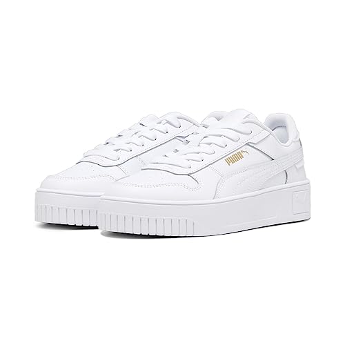 PUMA Mädchen Carina Street Jr Turnschuhe, Puma White Puma White Puma Gold, 35.5 EU von PUMA