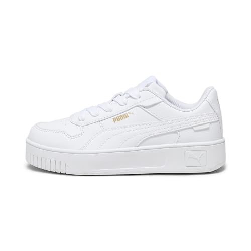 PUMA Carina Street Sneakers Kinder, PUMA White-PUMA White-PUMA Gold, 33 EU von PUMA