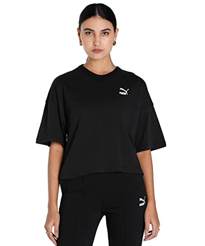 PUMA Classics Damen Oversize T-Shirt, Blacks, M von PUMA