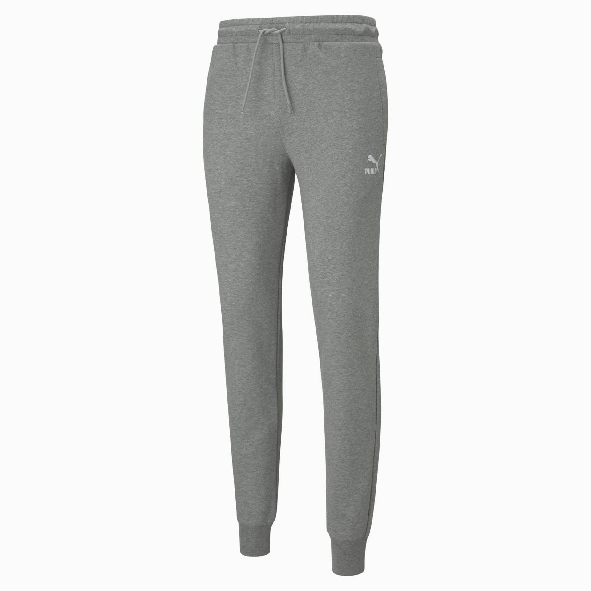 PUMA Classics Jogginghose mit Bündchen Herren, Mit Heide, Grau, Größe: S, Kleidung von PUMA
