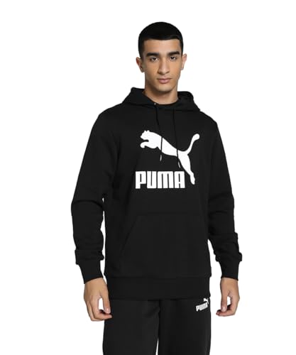 PUMA Classics Logo Hoodie TR┃Regular Fit Kapuzenpullover für Herren, Puma Schwarz, L von PUMA