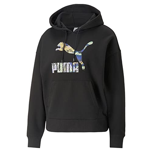 PUMA Damen Classics Logo Infill Hoodie MBlack von PUMA