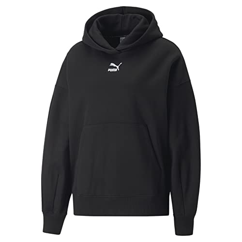 PUMA Classics Oversized Kapuzenpullover Damen schwarz/weiß, S von PUMA