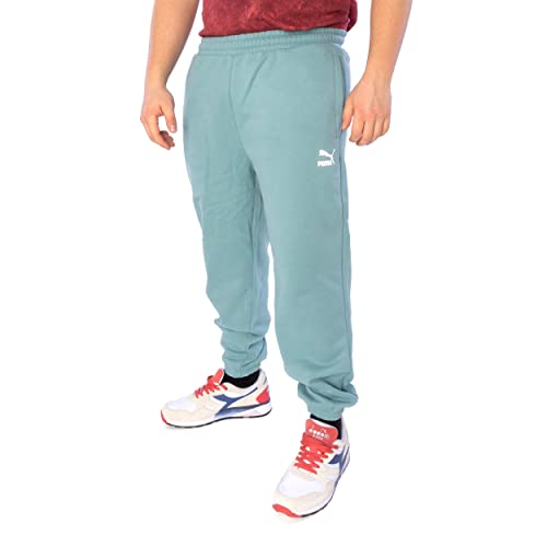 PUMA Classics Relaxed Sweatpants Herren Jogginghose (L, Mine Blue) von PUMA