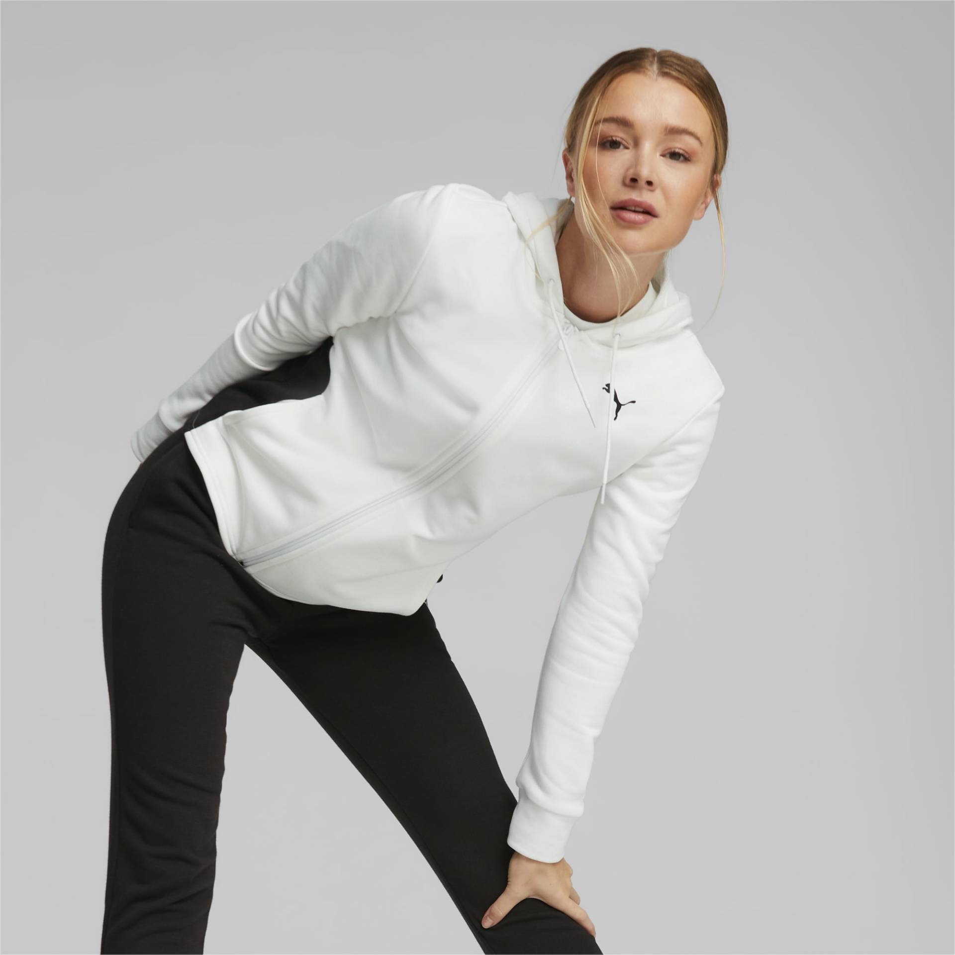 PUMA Classics Trainingsanzug mit Kapuze Damen, Weiß, Größe: XL, Kleidung von PUMA