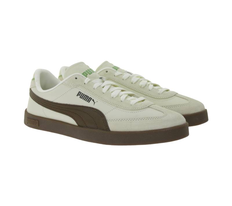 PUMA Club II Era Herren Echtleder-Schuhe Damen Sneaker im Fußball-Retro Design mit Softfoam 397447 29 Beige/Braun von PUMA
