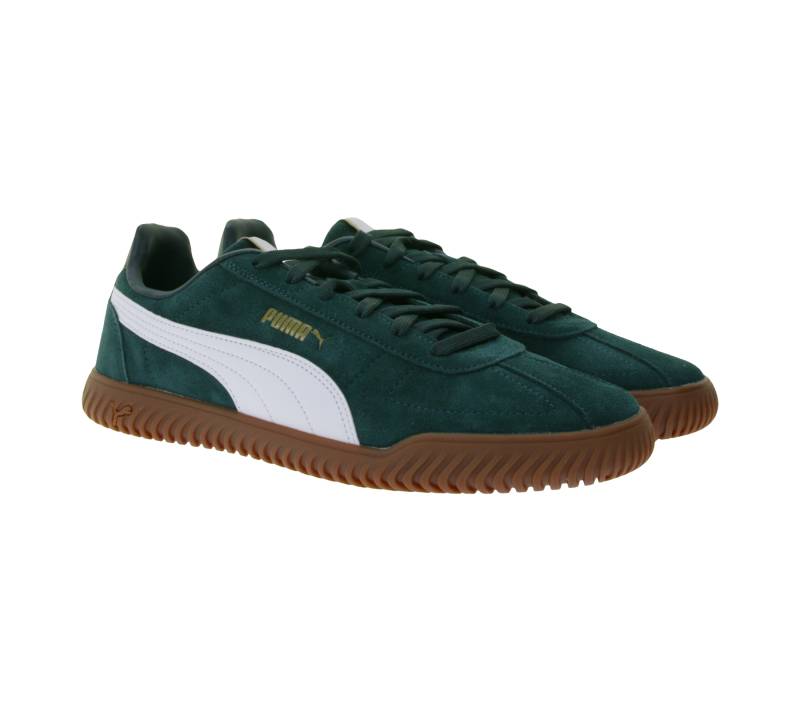 PUMA Club Kayzer Suede Herren Wildleder-Schuhe Sneaker im Fußball-Retro Design mit Softfoam 402606 02 Grün/Weiß von PUMA