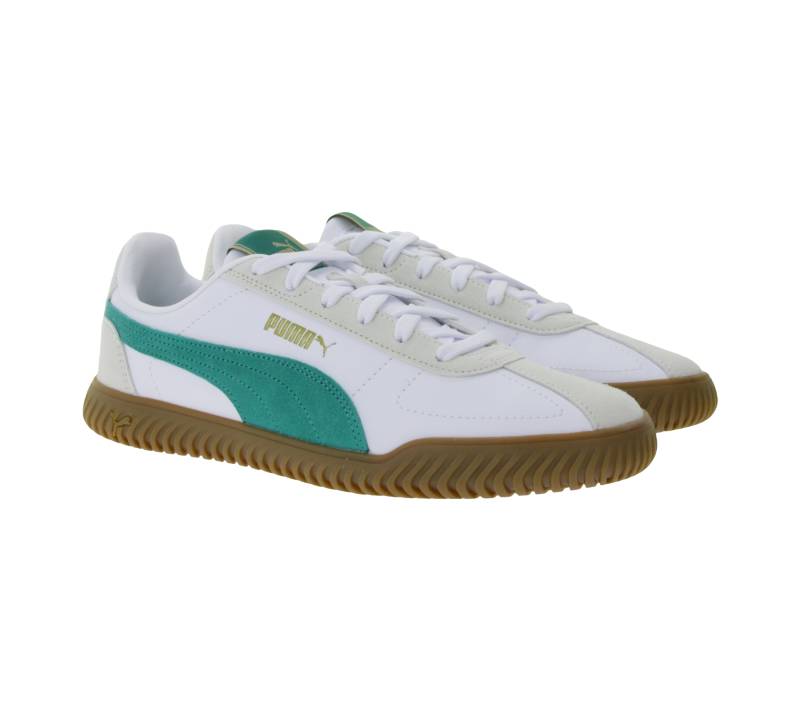 PUMA Club Kayzer Suede Herren Wildleder-Schuhe Sneaker im Fußball-Retro Design mit Softfoam 402606 04 Weiß/Grün von PUMA