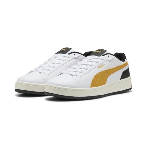 PUMA Erwachsene Court Classico Sneakers 40, White Archive Gold Black Yellow PUMA Erwachsene Court Classico Sneakers 40, White Archive Gold Black Yellow von PUMA