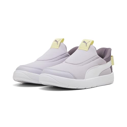 PUMA Courtflex v3 SLIPTECH PS Lilac Crush-PUM Unisex-Kinder Schuhe, Lilac Crush-PUMA White-Gold Moon, 34 EU von PUMA
