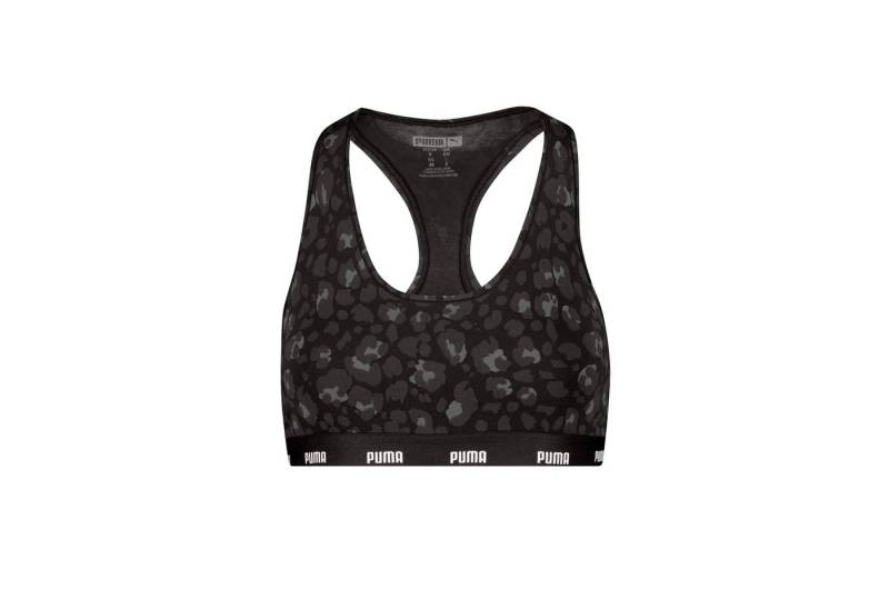 PUMA Crop-Top WOMEN PRINTED RACER BACK TOP Animal-Design, Logoschriftzug, Rundhalsausschnitt von PUMA