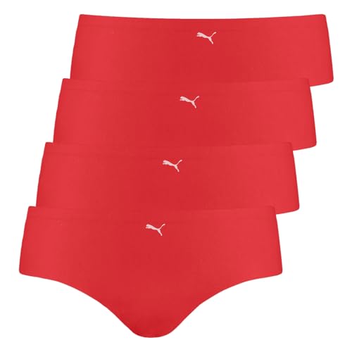 PUMA Damen 2er Pack Seamless Hipster Hipsters Microfiber Slips, Wäschegröße:L, Artikel:-016 Hibiscus red von PUMA