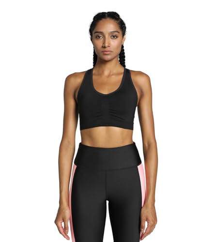 PUMA Damen 4keeps Shapeluxe Seamless Bra Sport-BHS, Undurchsichtige, Schwarz, L von PUMA