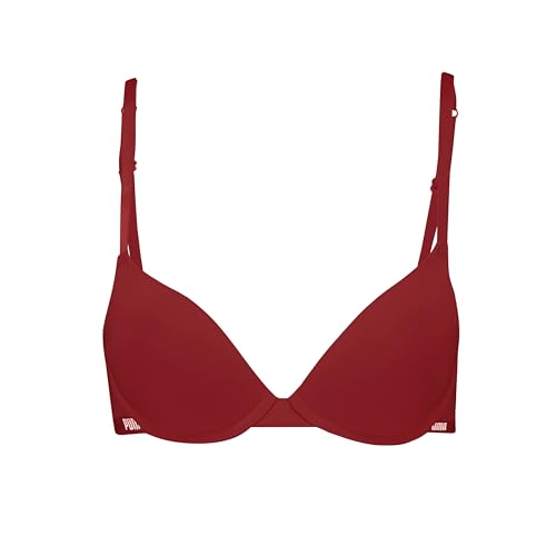 PUMA Damen 604051001 Push Up Bra, Burgundy, 80C EU von PUMA