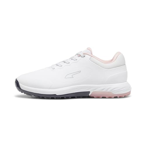 PUMA Damen Alphacat Nitro WMNS Golf Shoe, White-Deep Navy-Peach Smoothie, 38 EU von PUMA