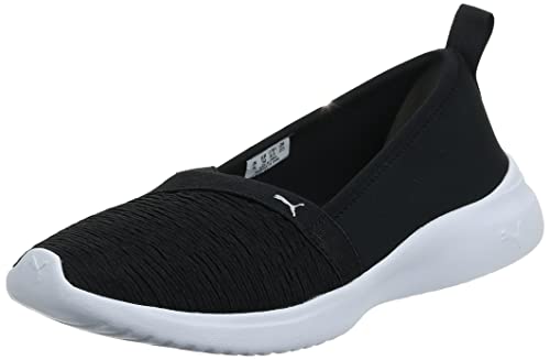 PUMA Damen Adelina Sneaker, schwarz/Silber, 42.5 EU von PUMA