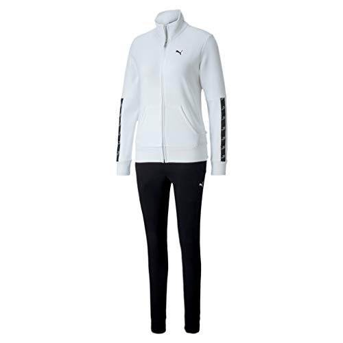 PUMA Damen Amplified Sweat Suit CL Trainingsanzug Jogginganzug 583658 Weiß, Bekleidungsgröße:M von PUMA