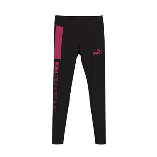 PUMA Damen Around The Block Leggings LBlack Garnet Rose Pink ┃Trainingstights für Damen von PUMA