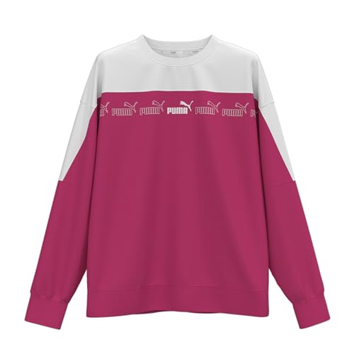 PUMA Damen Around The Block Rundhals-Sweatshirt MGarnet Rose Pink ┃Rundhals-Pullover für Damen von PUMA