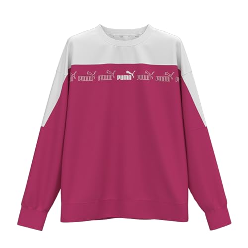 PUMA Damen Around The Block Rundhals-Sweatshirt XLGarnet Rose Pink ┃Rundhals-Pullover für Damen von PUMA