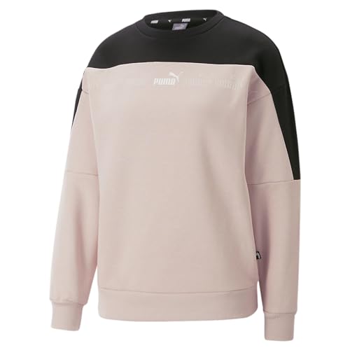 PUMA Damen Around The Block Rundhals-Sweatshirt XLRose Quartz Black Pink ┃Rundhals-Pullover für Damen von PUMA