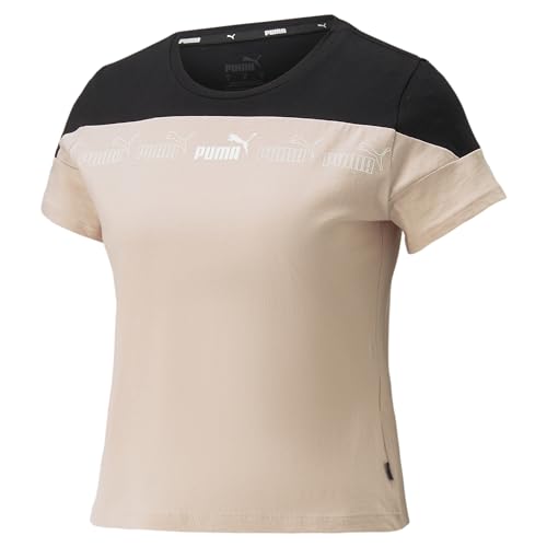PUMA Damen Around The Block T-Shirt MRose Quartz Black Pink ┃Damen-T-Shirt im Regular Fit von PUMA