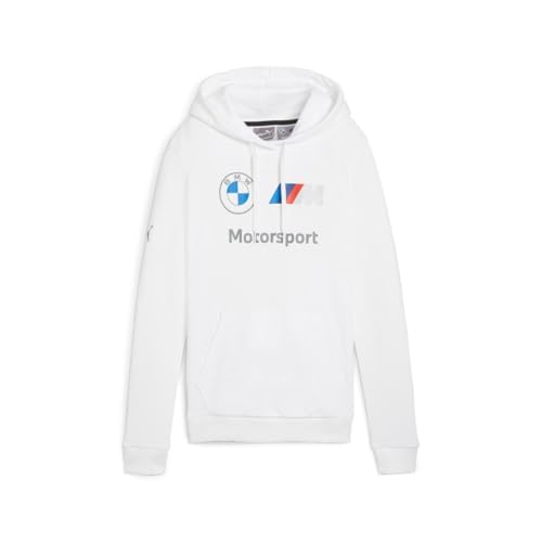 PUMA Damen BMW M Motorsport Essentials Logo Fleece Hoodie Kapuzenpullover, Weiß-SS24, Large von PUMA
