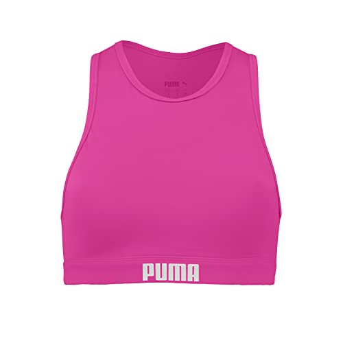 PUMA Damen Badetøj Racerback Bikini Top, Neon Pink, S EU von PUMA