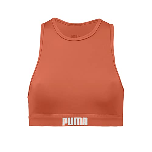 PUMA Damen Badetøj Racerback Bikini Top, Chili Powder, S EU von PUMA
