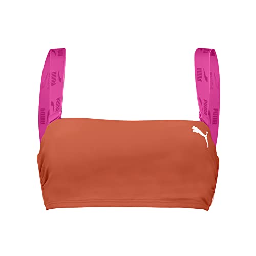 PUMA Damen Bandeau Bikini Top, Pink / Chili, L EU von PUMA