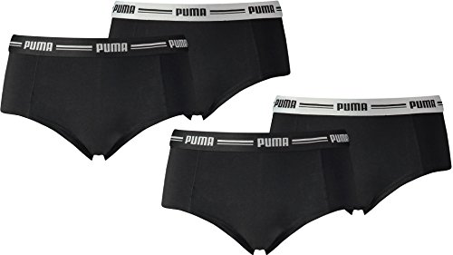 PUMA Damen Basic Mini Short 4er Pack in vielen Farben (Black (200), S) von PUMA