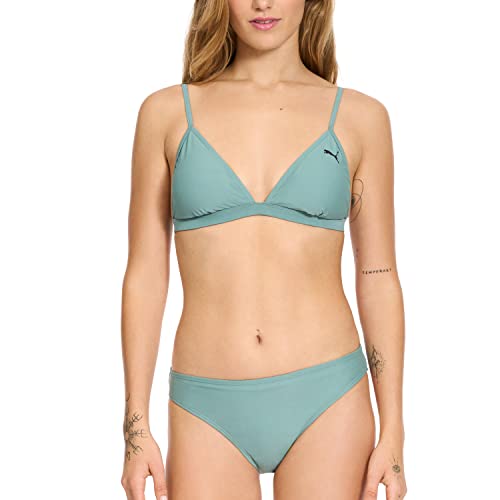 PUMA Damen Bikini-Set, Blaugrün/EIN Hauch von Paradies (Trace of Paradise), S von PUMA