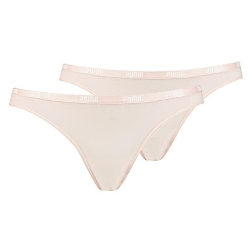 PUMA Damen Bikini Slips 603031001 2er Pack, Farbe:Rosa, Wäschegröße:M, Artikel:-008 Rose dust von PUMA