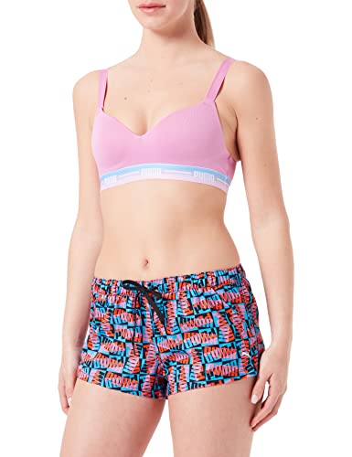 PUMA Damen Block Logo Shorts Bikini Unterteile, Black Combo, M EU von PUMA