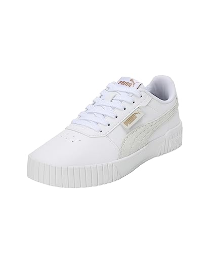 PUMA Damen Carina 2.0 Logobsession Sneaker, White Gold, 42.5 EU von PUMA