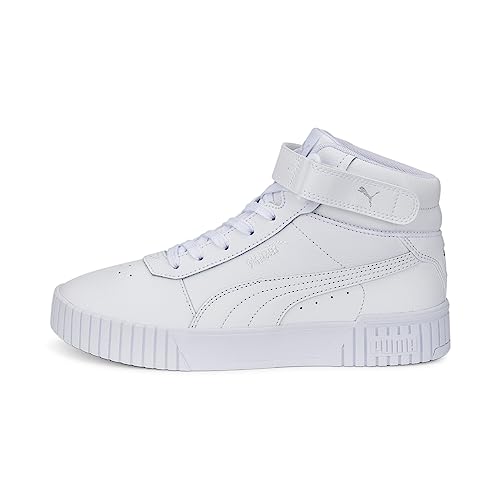 PUMA Damen Carina 2.0 Mid Turnschuhe, Puma White Puma White Puma Silver, 40.5 EU von PUMA