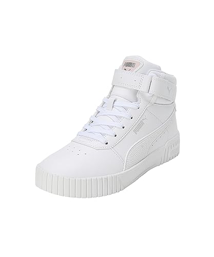 PUMA Damen Carina 2.0 Mid Winter Wonderland Sneaker, Weiß Galaxie Rosa Silber, 38 EU von PUMA