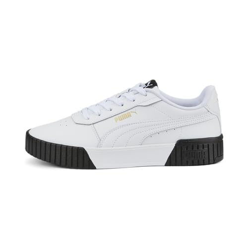PUMA Damen Carina 2.0 Sneaker, White White Team Gold Black, 40.5 EU PUMA Damen Carina 2.0 Sneaker, White White Team Gold Black, 40.5 EU von PUMA