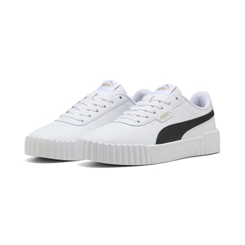 PUMA Damen Carina 3.0 Sneaker, White Black Gold, 38 EU PUMA Damen Carina 3.0 Sneaker, White Black Gold, 38 EU von PUMA