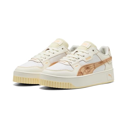 PUMA Damen Carina Street LUX Crafted Flowers Sneaker, WARM White-Almost APRICOT, 38 EU PUMA Damen Carina Street LUX Crafted Flowers Sneaker, WARM White-Almost APRICOT, 38 EU von PUMA